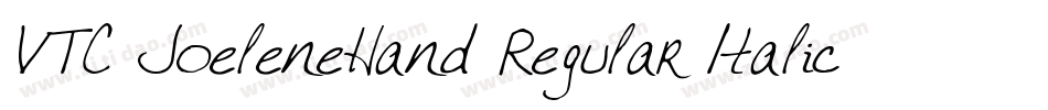 VTC JoeleneHand Regular Italic字体转换
